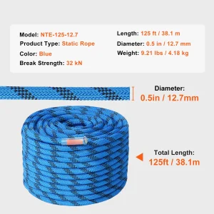 12.7mm Static  Rope 125-200ft